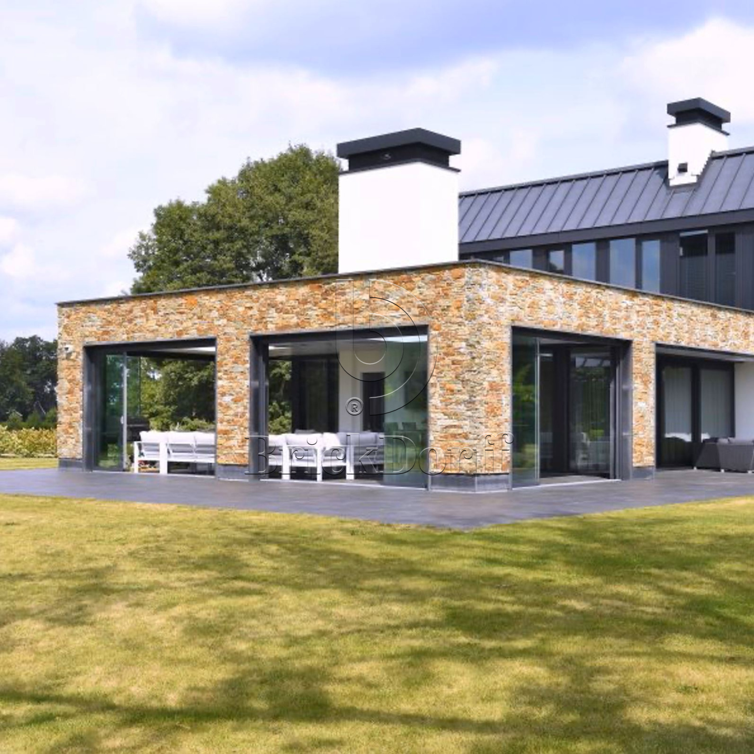 Камень грубый кварцит цветной 550*200*20\40 мм, натуральный камень для фасада и интерьера BD