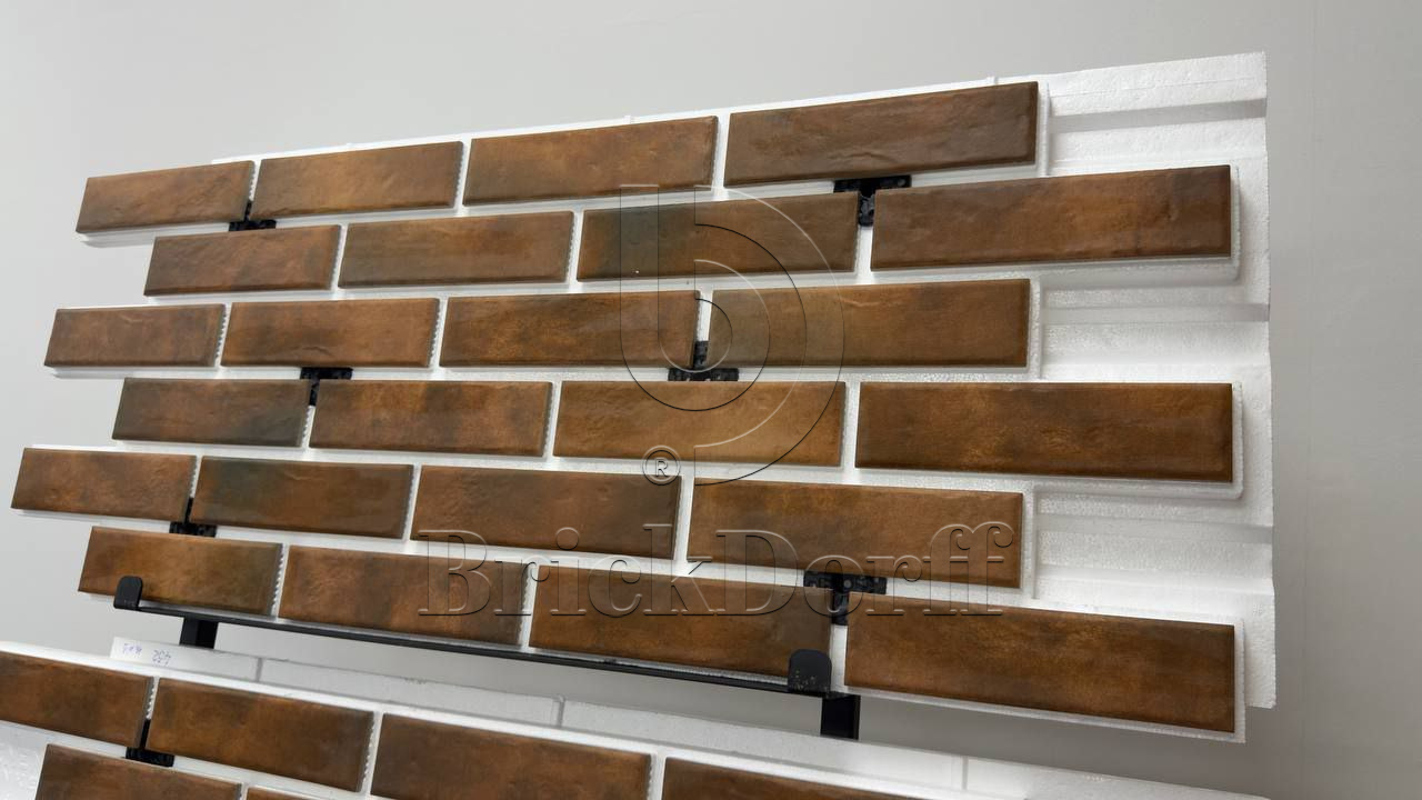 Retro Brick Chili фасадная термопанель из пенополистирола ППС 100 мм с клинкерной плиткой