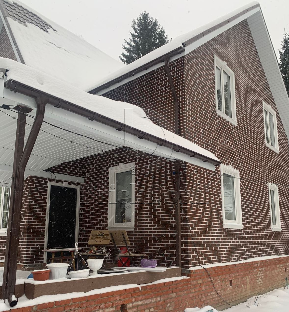 CLOUD BROWN 245X66х7,4 мм Клинкерная фасадная плитка под кирпич облицовочная коричневая