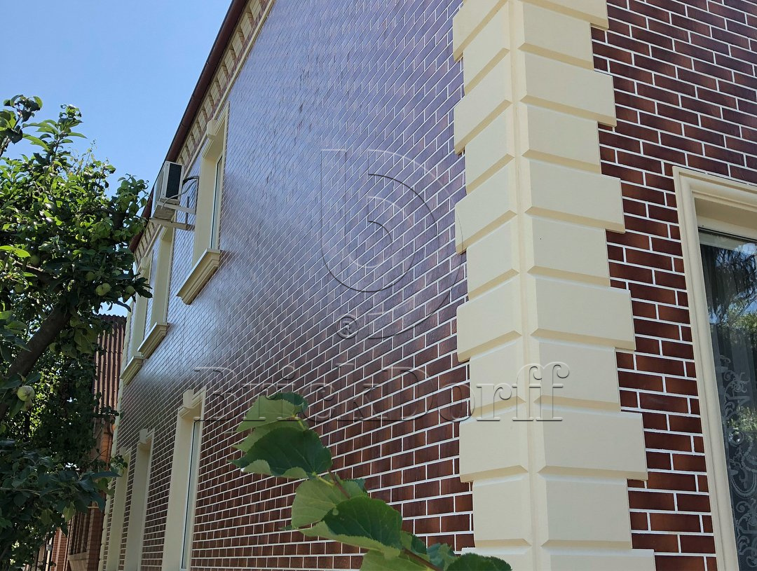 CLOUD BROWN 245X66х7,4 мм Клинкерная фасадная плитка под кирпич облицовочная коричневая