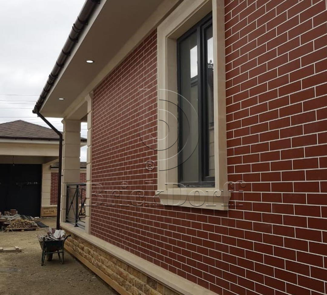 NATURAL ROSA DURO 245X66х7,4 мм Клинкерная фасадная плитка под кирпич облицовочная терракотовая