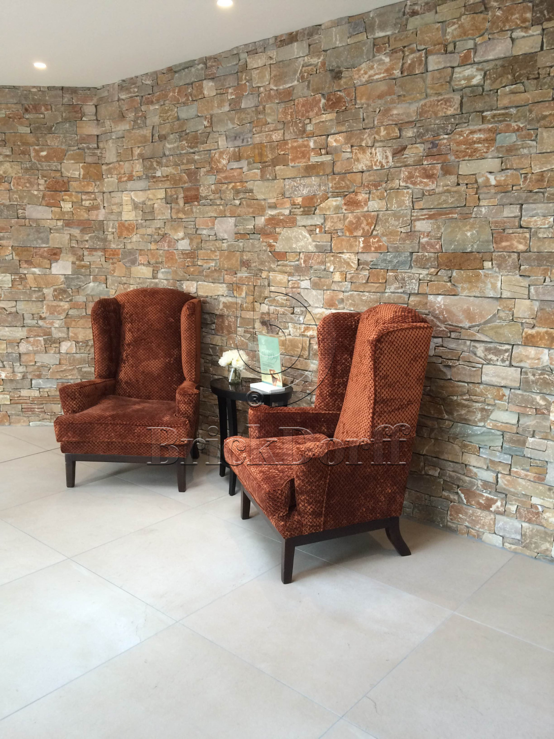 Камень грубый кварцит бежевый 550*200*20\40 мм, натуральный камень для фасада и интерьера BD