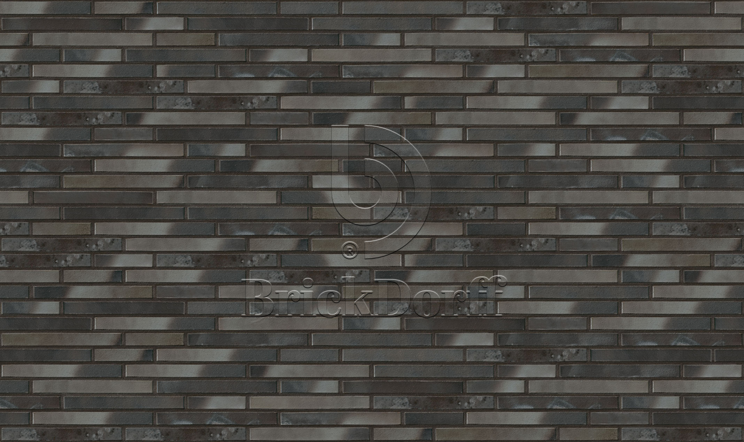 Кирпич облицовочный Клинкерный ригельный Langformat ABC 1030 Atlantis anthrazit-grau glatt DF 365*115*52 мм