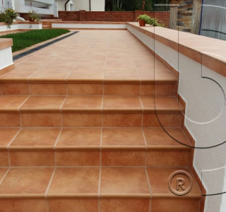 Клинкерная Плитка напольная противоскользящая EURAMIC CADRA 523 cotto 294*294*8 мм