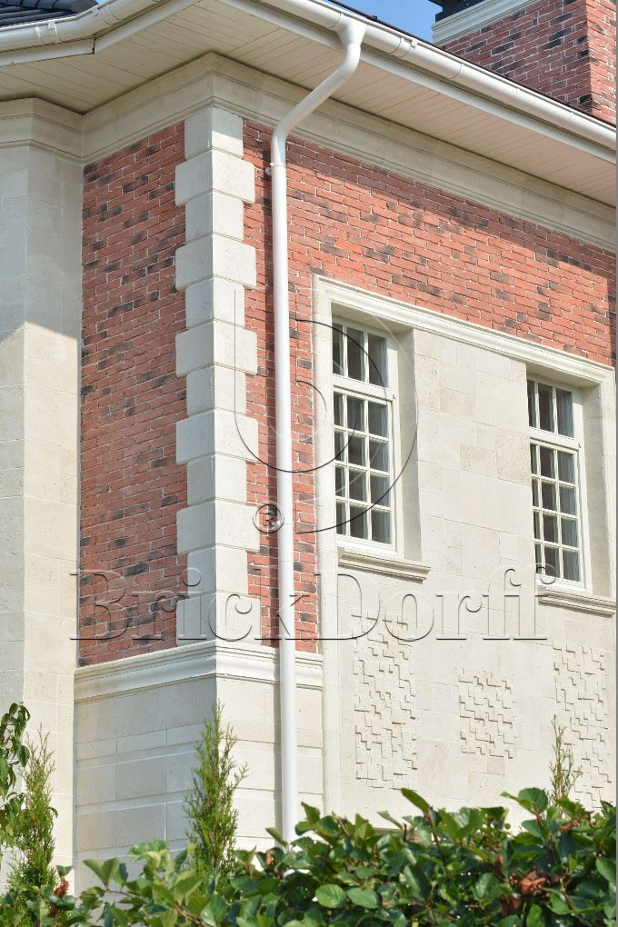 Фасадная облицовочная декоративная плитка травертин-касса 01