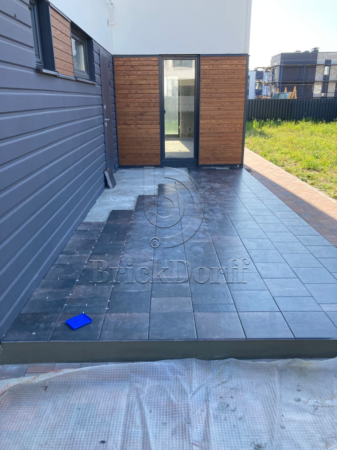 Scandiano Brown клинкерная ступень с насечками противоскользящая 300x300x11 мм