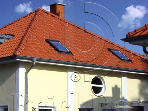 Керамическая черепица рядовая Roben MONZAplus медный красно-коричневый ангоб