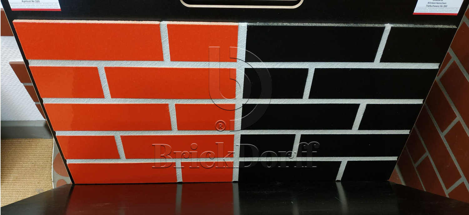 Фасадная Термопанель из Пенополиуретана ППУ 40 мм с Клинкерной Глазурованной плиткой Orange 320, 240*71*10 мм