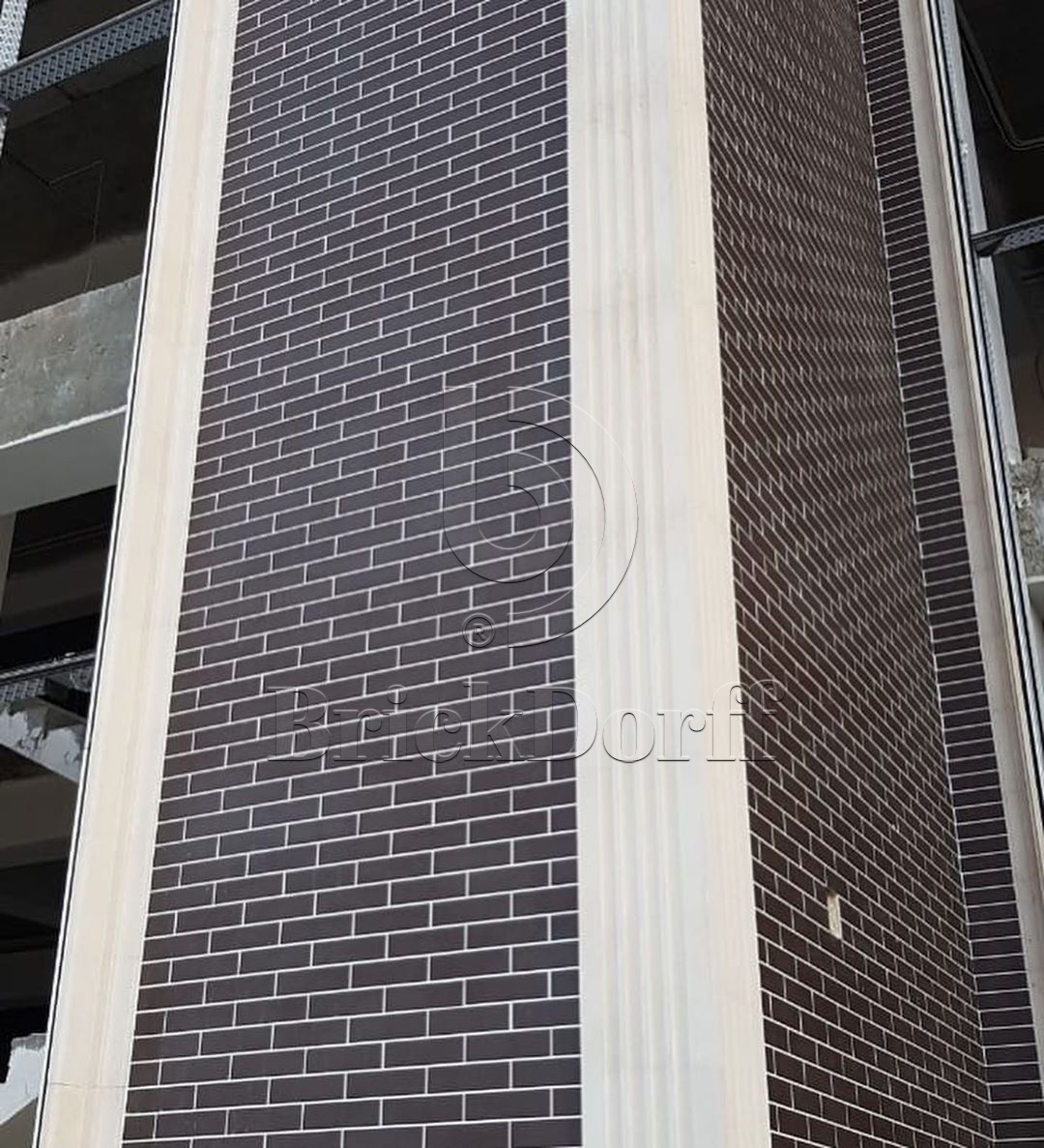 NATURAL BROWN DURO 245X66х7,4 мм Клинкерная фасадная плитка под кирпич облицовочная коричневая