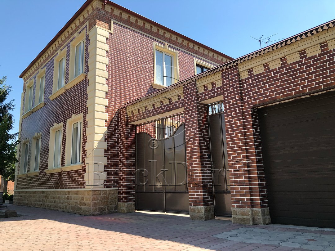 CLOUD BROWN 245X66х7,4 мм Клинкерная фасадная плитка под кирпич облицовочная коричневая