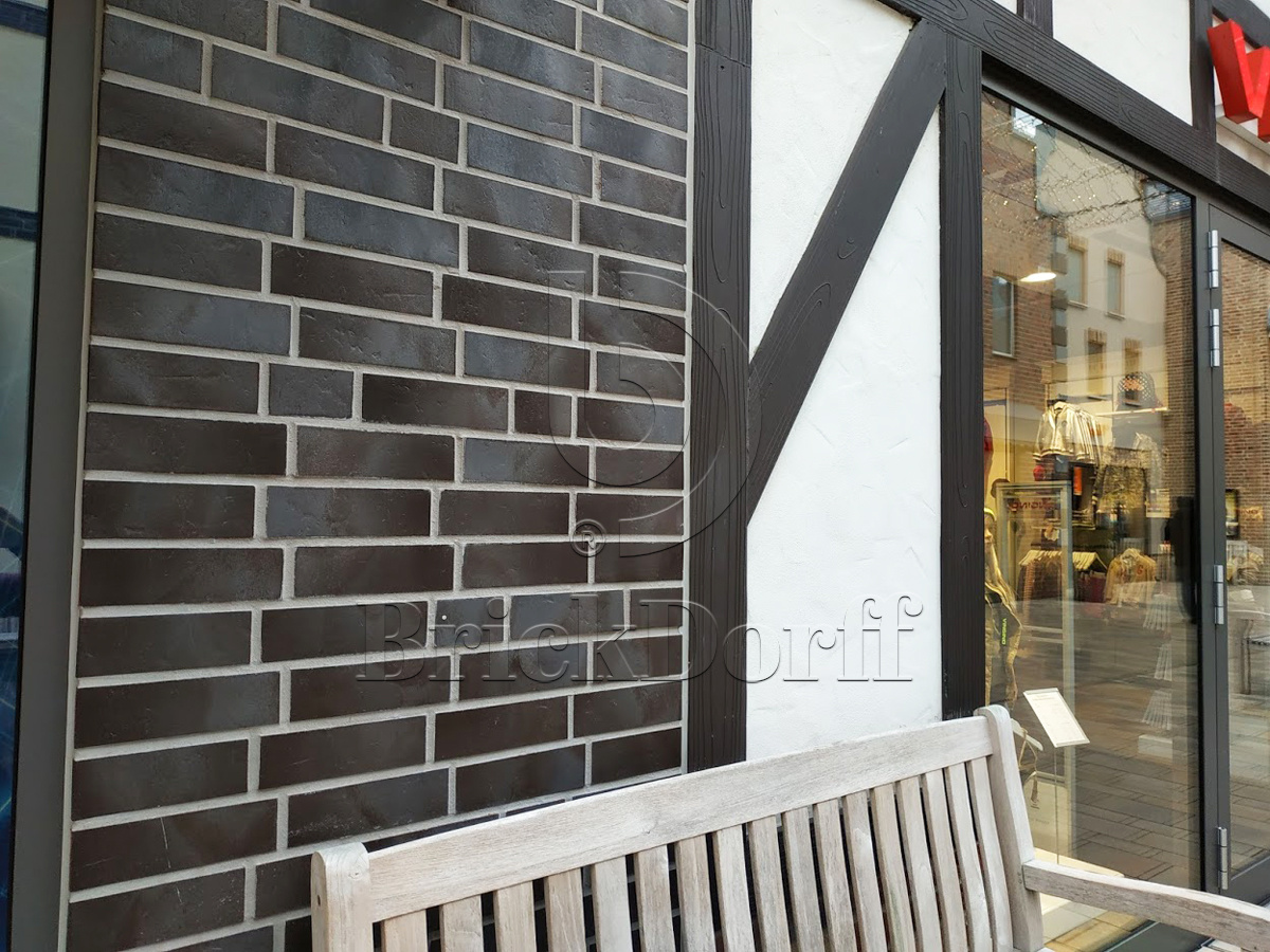 Dresden Schieferstruktur 365x52x10 мм, ABC Клинкерная фасадная плитка под кирпич ригельная Langformat