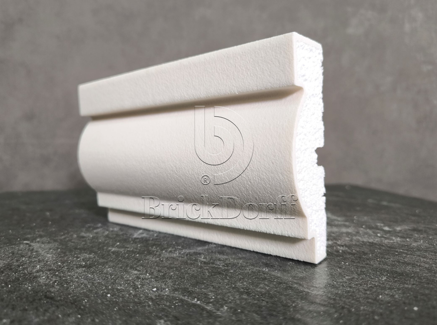 Молдинг для фасада - лепнина, декор из пенополистирола МВ-120/4 (МС-115) 120*40*2000 мм