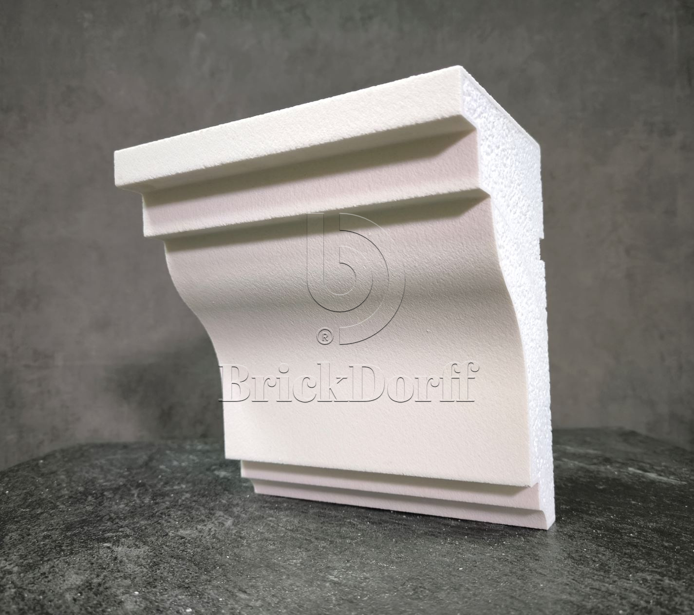 КАРНИЗ для Фасада и Интерьера - лепнина, декор из пенополистирола КВ-210/2 (КС-106) 210*130*2000 мм