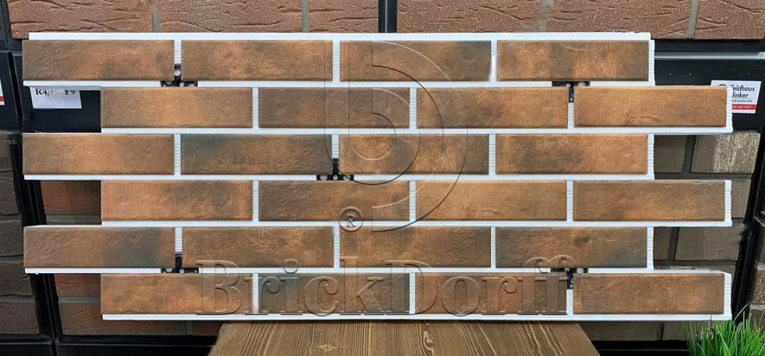 Retro Brick Chili фасадная термопанель из пенополистирола ППС 100 мм с клинкерной плиткой