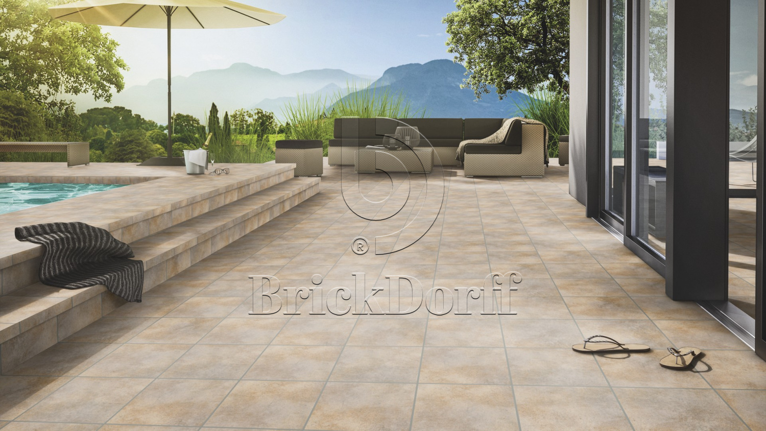 Клинкерная Плитка напольная противоскользящая Stroeher KERAPLATTE AERA T 727 pinar 294*294*10 мм