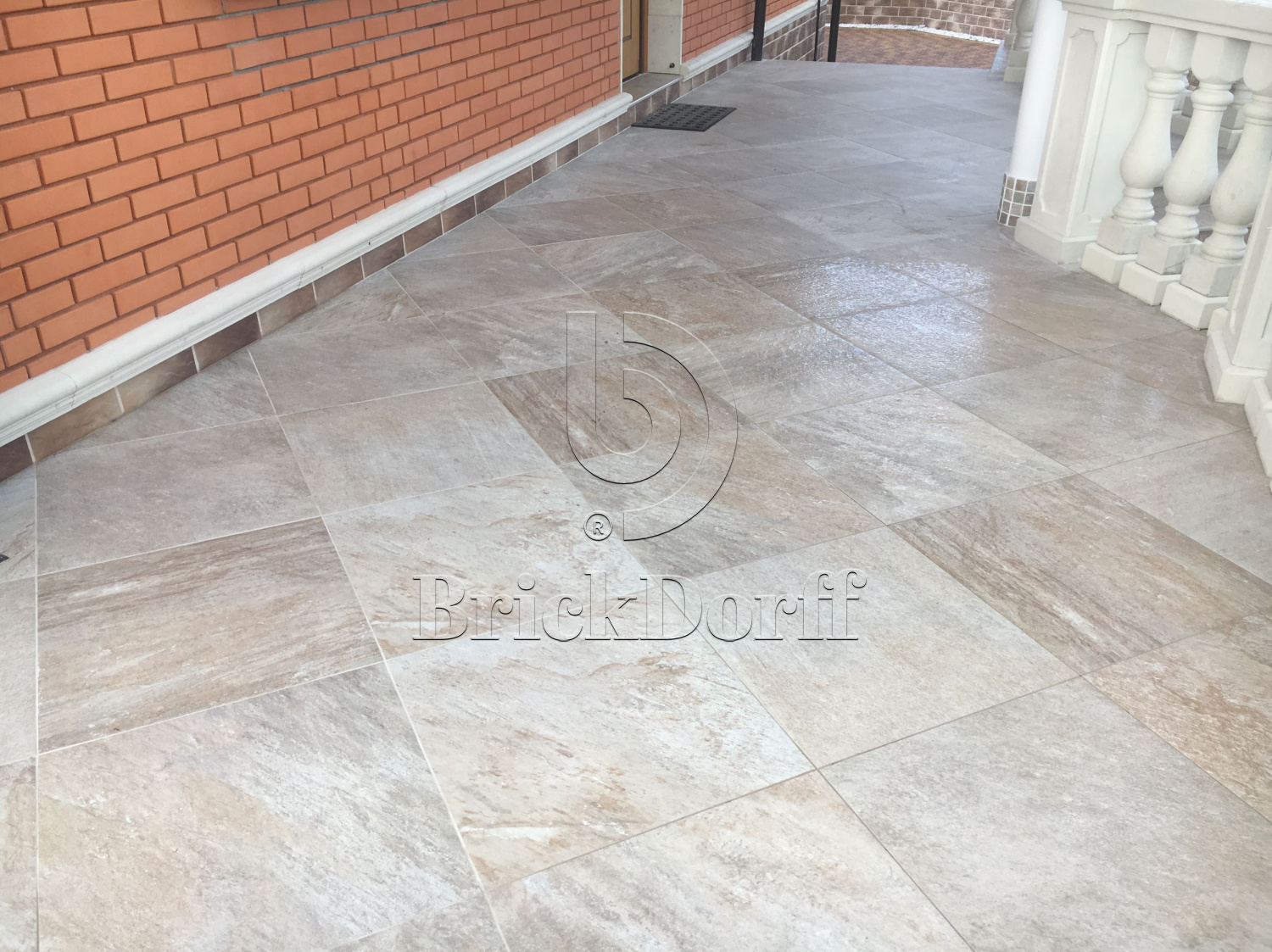 Тротуарная плитка Бежевая-золото. Landstone Gold LASTRA (Лэндстоун Голд ЛАСТРА ) 20mm  600х600х20мм
