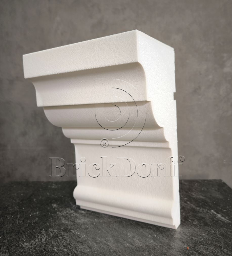 КАРНИЗ для Фасада и Интерьера - лепнина, декор из пенополистирола КВ-285/2 (КС-108) 285*130*2000 мм