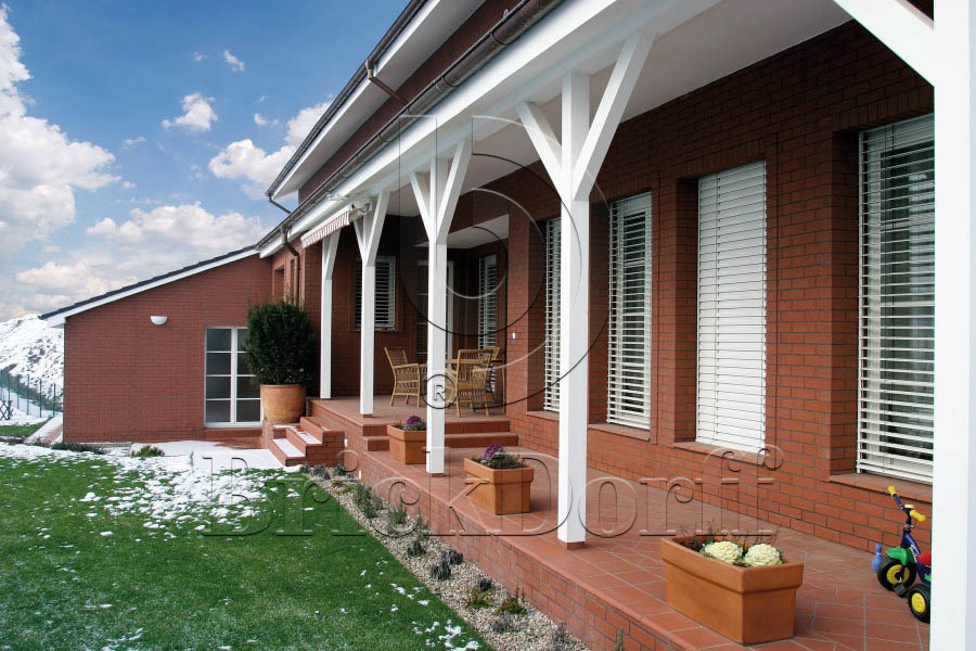 Клинкерная фасадная плитка облицовочная под кирпич Stroeher (Штроер) Keraprotect 415 breda рельефная NF11, 240*71*11 мм