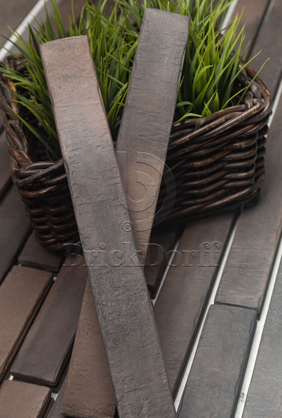 Фасадная ригельная плитка под клинкер Life Brick Лонг 368, 430*52*15 мм