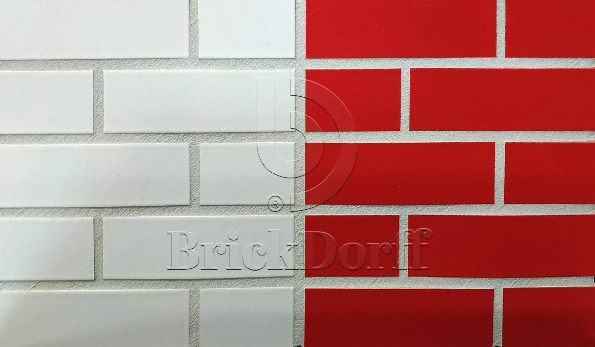 Глазурованная клинкерная фасадная плитка под кирпич ABC Rot 330 красная, 240*52*10 мм