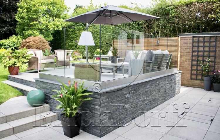 Сланец Черный-018 600*150*10-20 мм, натуральный камень для фасада и интерьера BD