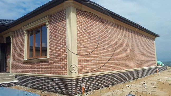 SCANDIANO ROSSO 245X66х7,4 мм Клинкерная фасадная плитка под кирпич облицовочная песочный терракот