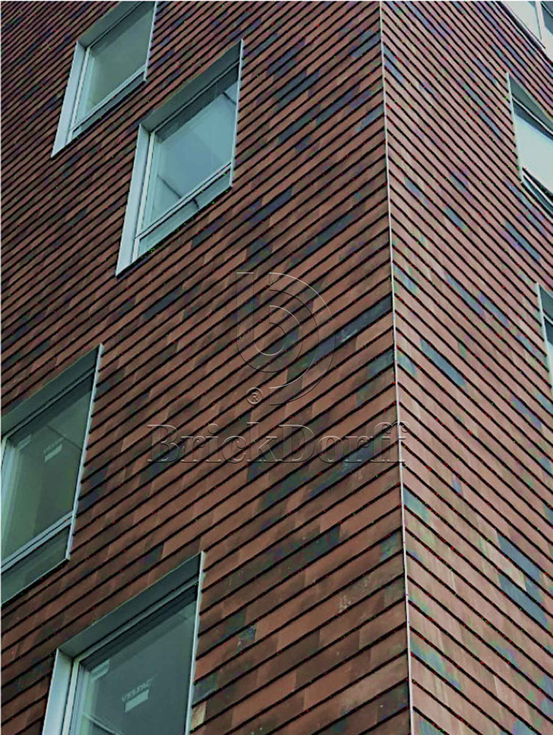 Tempio Rustikotta TONED FLAMED 200x400x14мм Дранка керамическая плитка для навесного вент Фасада и Кровли