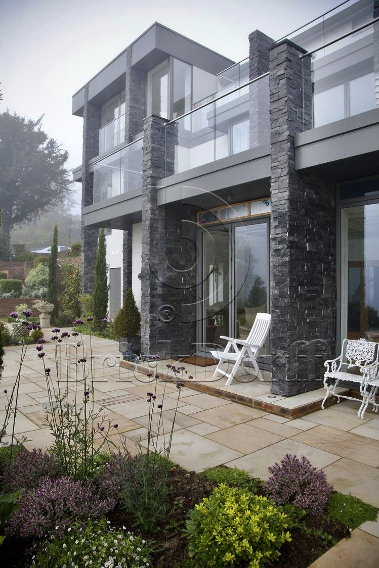 Сланец Черный 350*180*10\12 мм, натуральный камень для фасада и интерьера BD