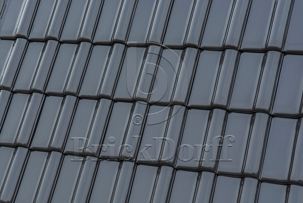 Керамическая черепица рядовая Roben MONZAplus графитовый серый ангоб