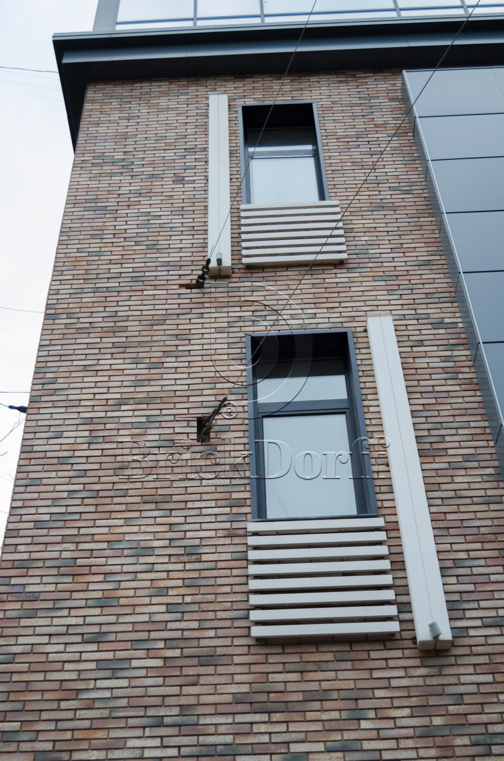 Клинкерная фасадная плитка облицовочная под кирпич Stroeher (Штроер) Zeitlos 357 backstein рельефная, 400*35*14 мм