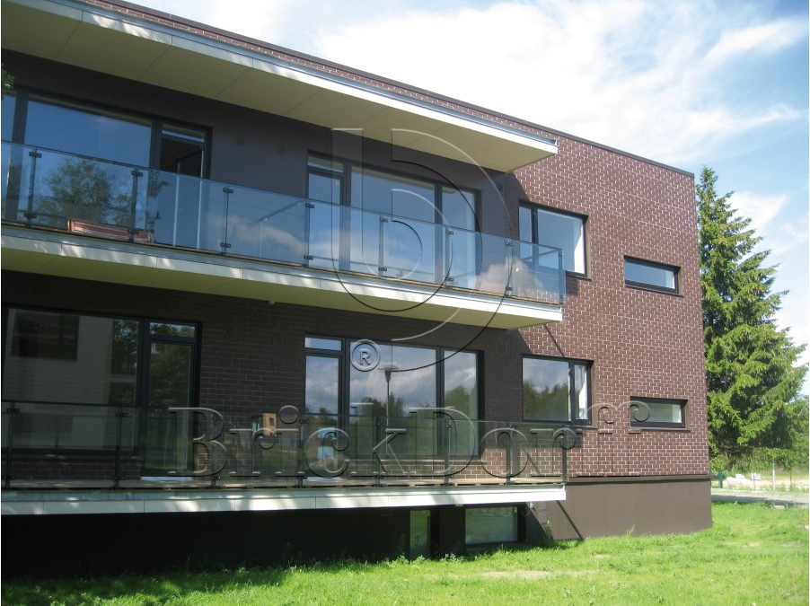 Клинкерная фасадная плитка облицовочная под кирпич Stroeher (Штроер) Keravette Chromatic 210 braun гладкая NF11, 240*71*11 мм