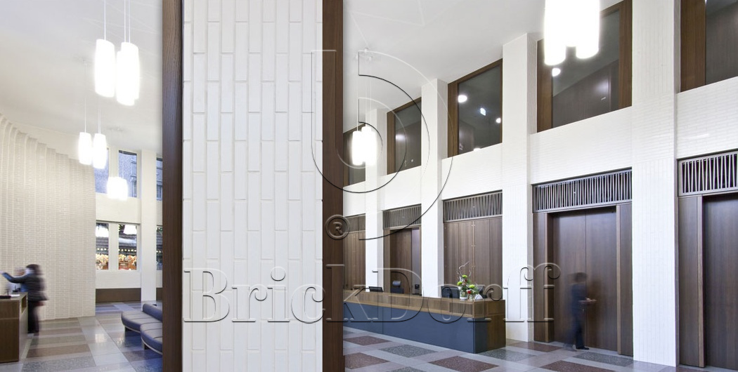 Глазурованная клинкерная фасадная плитка под кирпич ABC Weiss 300 белая, 240*115*10 мм