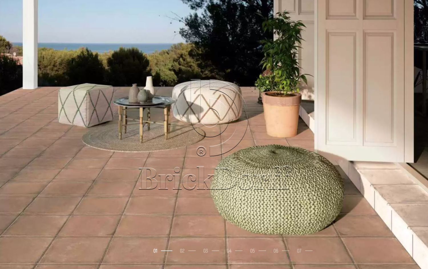 Alhamar SALMON Exagres 330*330*12 мм, клинкерная ступень флорентинер- с капиносом, противоскользящая