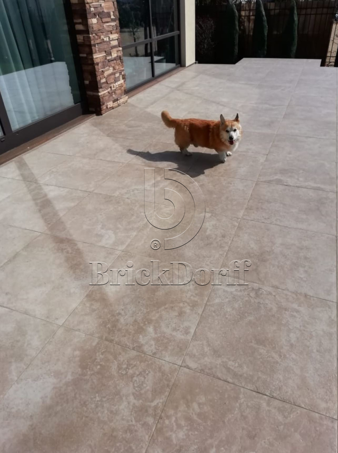 Тротуарная плитка Светло-коричневая. Supernova Stone Grey LASTRA 20mm / Супернова Стоун Грей ЛАСТРА 20мм 600х600х20мм