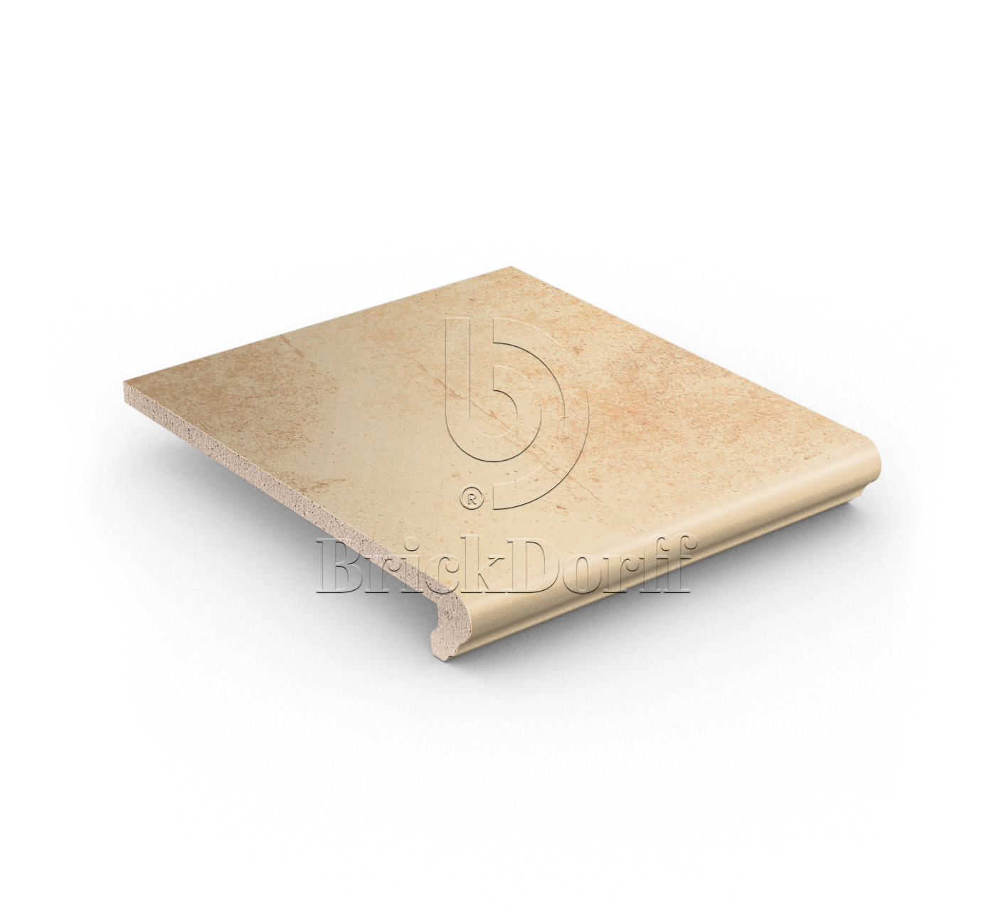 Клинкерная ступень флорентинер противоскользящая плитка Stroeher KERAPLATTE AERA 722 paglio 340*294*12 мм