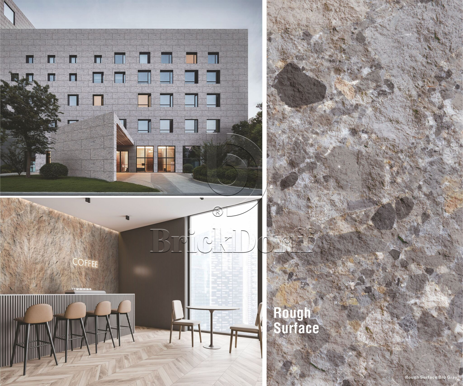 Rough Surface Castol White (светлый камень с мягким матовым рельефом)— гибкий камень 1200×600 мм