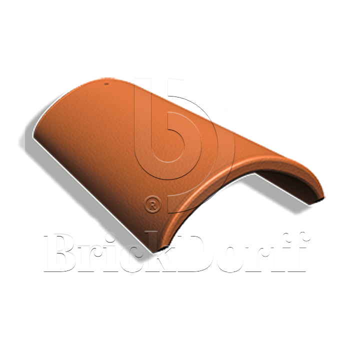 Коньковая черепица натуральная цементно-песчаная Classic кирпично-красный 24, Kriastak Baltic tile