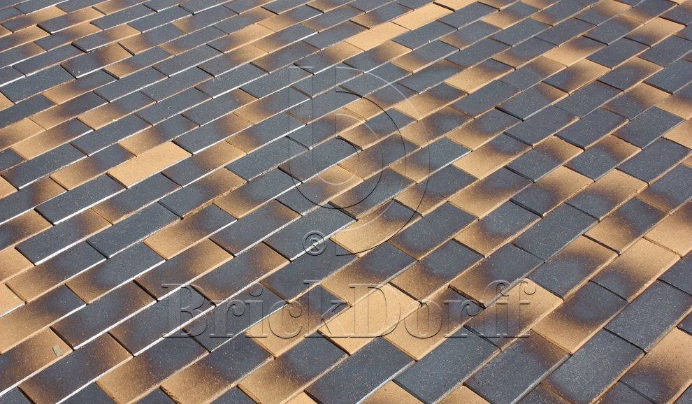 Тротуарная плитка / брусчатка Клинкерная ABC Lederfarben black (Ледерфарбен блакк) 200*100*45 мм