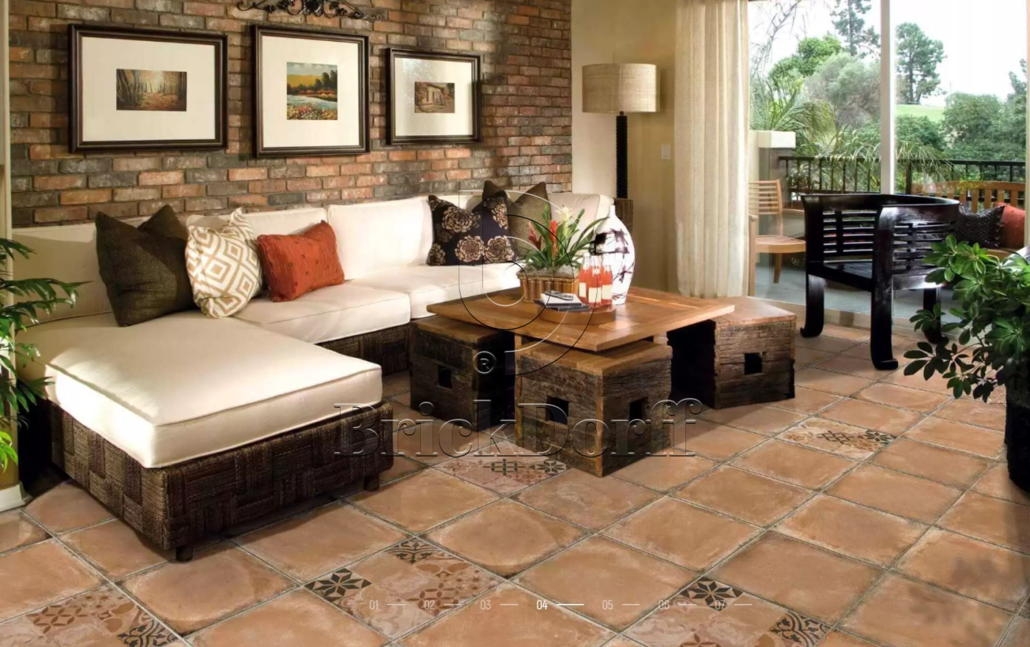 Alhamar SALMON Exagres 330*330*12 мм, клинкерная ступень флорентинер- с капиносом, противоскользящая