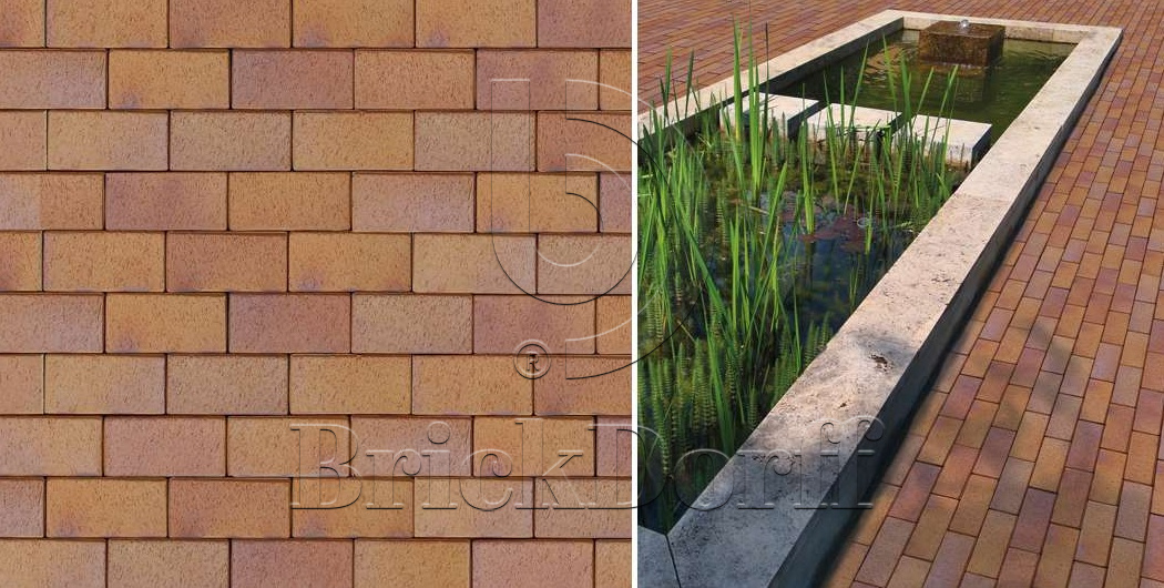 Тротуарная плитка / брусчатка Клинкерная ABC Herbstlaub-geflammt hell (Хербстлауб-гефламмт хелл), 200*100*45 мм