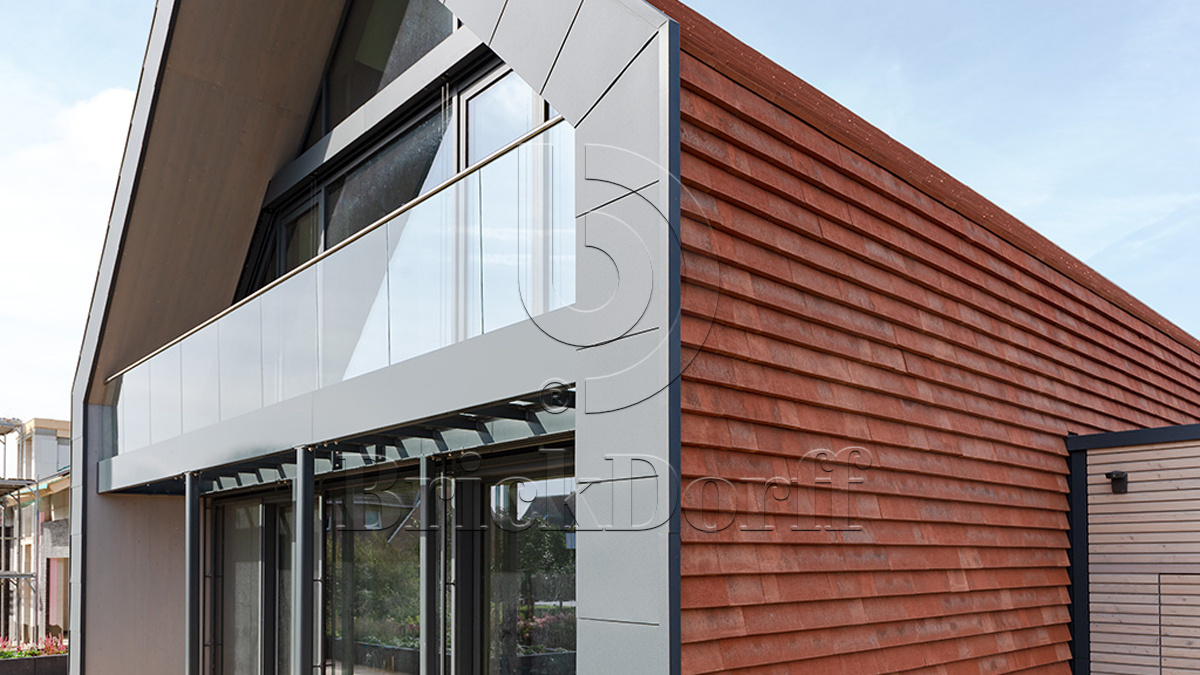 NORDIC 10 Rostrot 365x250x30x14, ABC Клинкерная плитка для навесного вент Фасада и Кровли