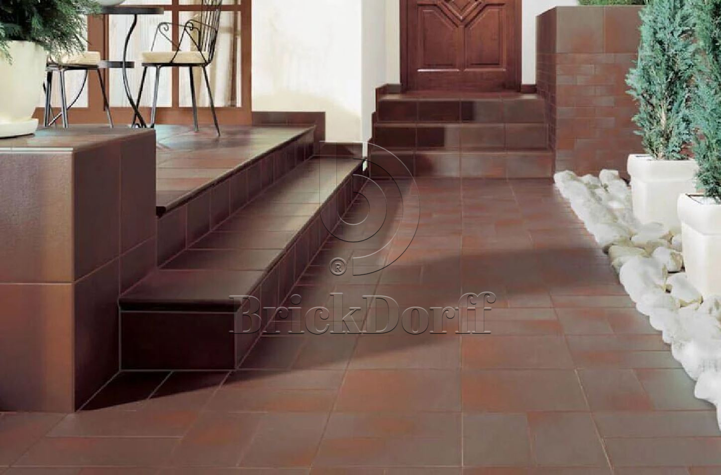 Cloud Brown ступень угловая флорентинер противоскользящая с капиносом 330x330x11 мм