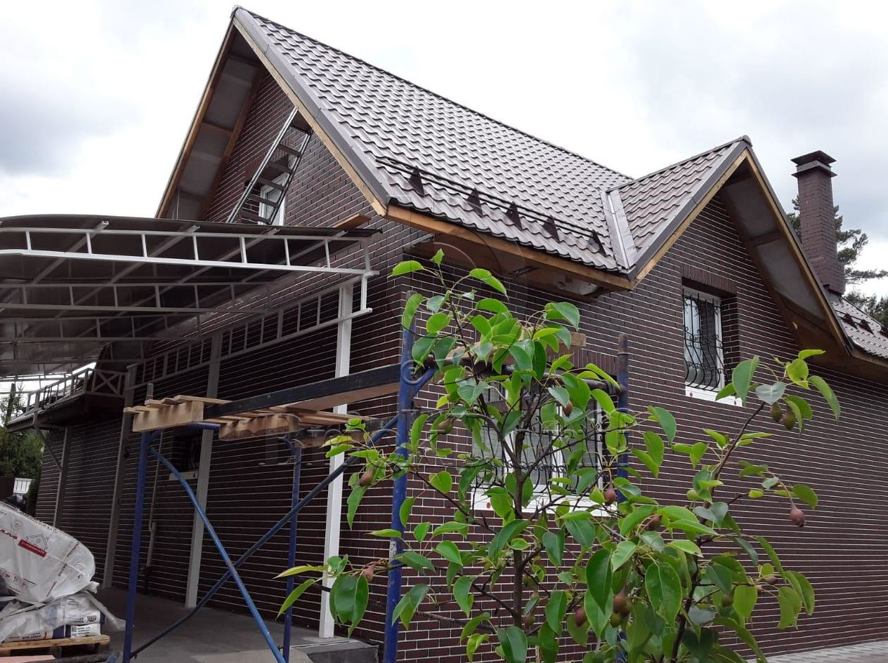 CLOUD BROWN 245X66х7,4 мм Клинкерная фасадная плитка под кирпич облицовочная коричневая