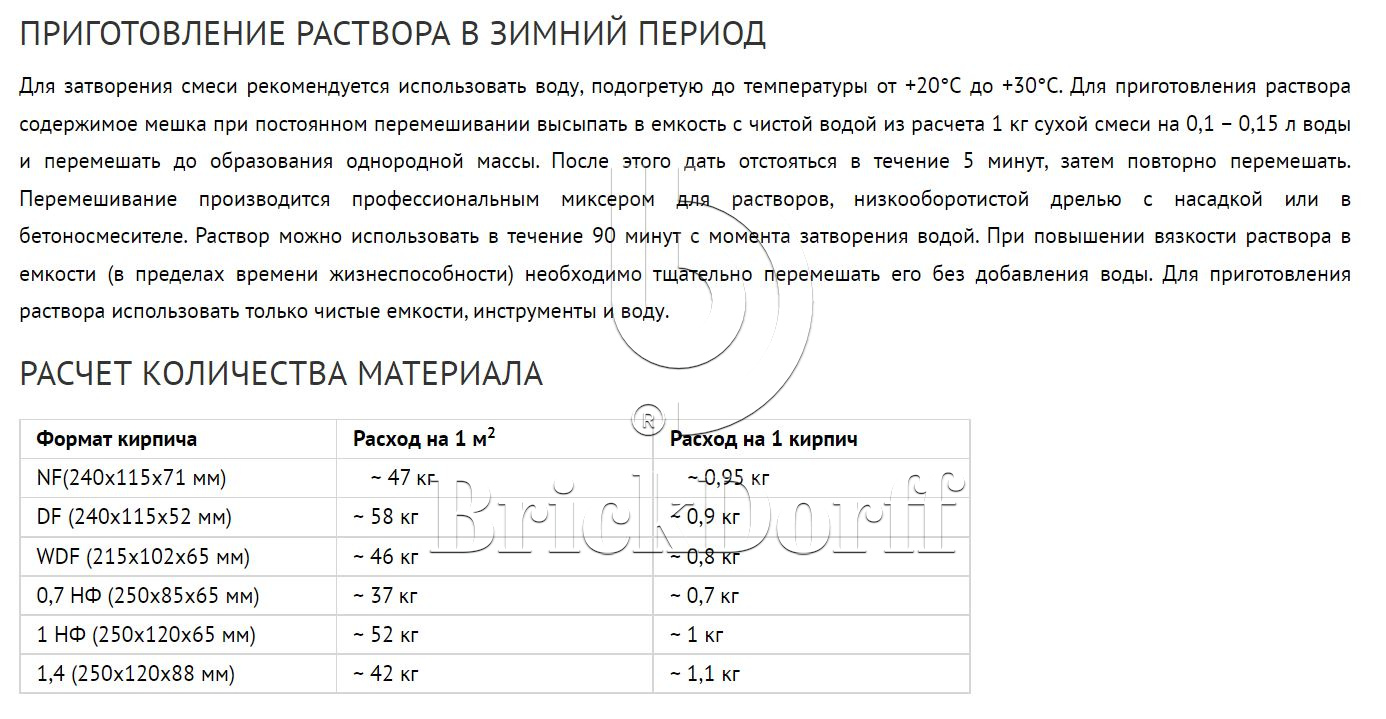 Кладочный раствор цветной для кирпича Perfekta Линкер Оптима ЗИМНЯЯ серия светло-серый, 50 кг