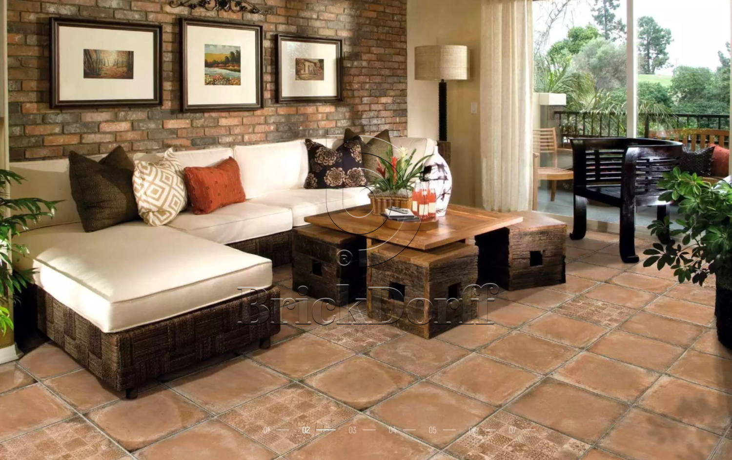 Alhamar SALMON Exagres 330*330*12 мм, клинкерная ступень флорентинер- с капиносом, противоскользящая