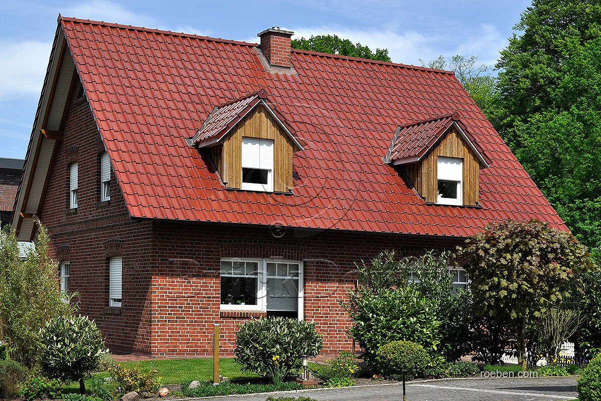 Керамическая черепица рядовая Roben FLANDERNplus кайенский глянцевый ангоб