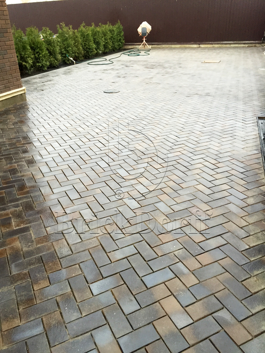 Тротуарная плитка / брусчатка Клинкерная ABC Lederfarben black (Ледерфарбен блакк) 200*100*45 мм