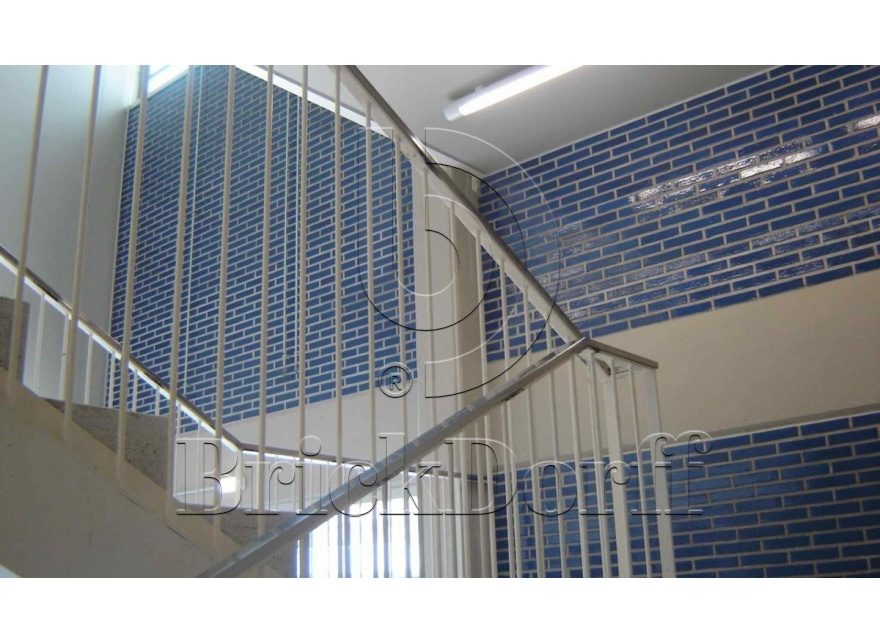 Hellblau 340 голубая, 240*71*10 мм, Глазурованная клинкерная фасадная плитка под кирпич ABC