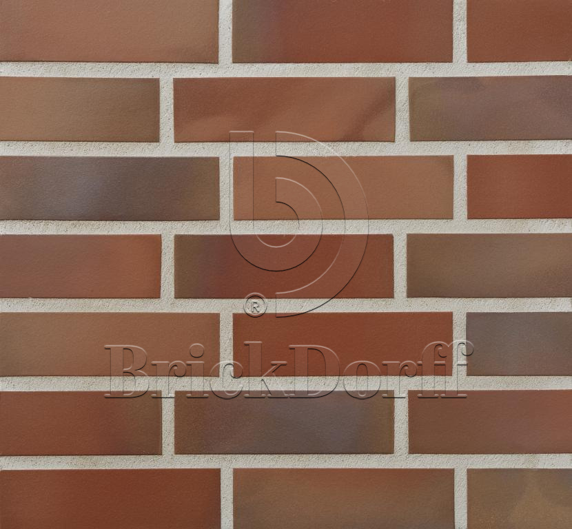 Клинкерная фасадная плитка облицовочная под кирпич Stroeher (Штроер) Keravette Chromatic 316 patrizienrot ofenbunt гладкая NF11, 240*71*11 мм