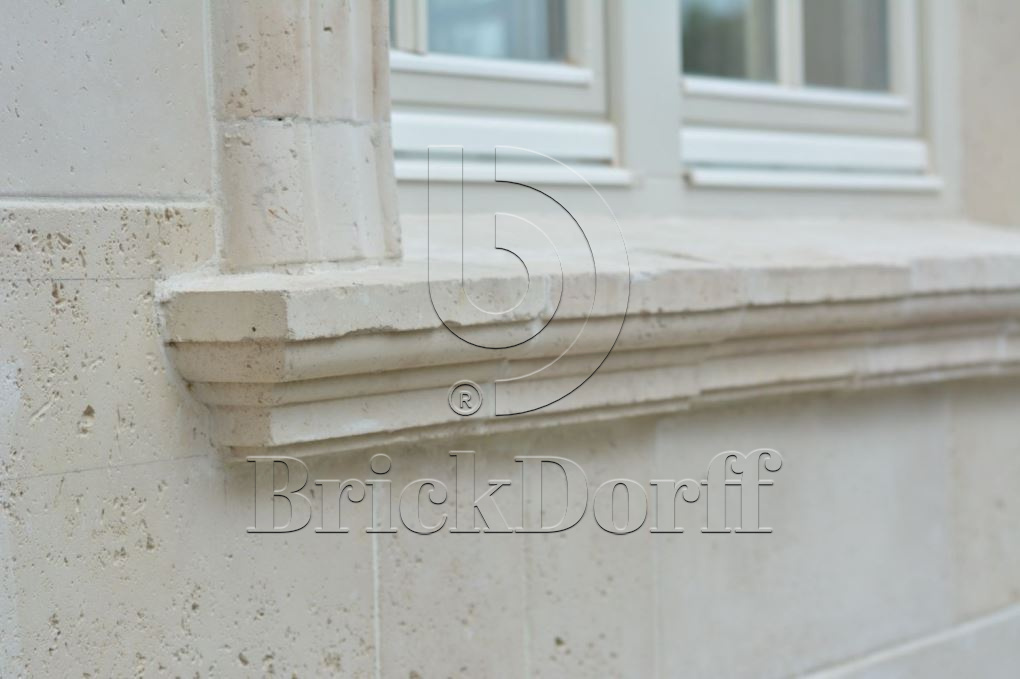 Фасадная облицовочная декоративная плитка травертин-касса 01